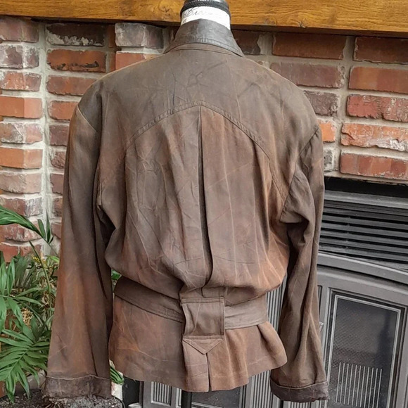 Vintage Metropole Faux Leather Motorcycle Jacket - Picture 5 of 9